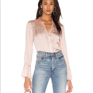 NWT Paige XS Satin Pink Blouse